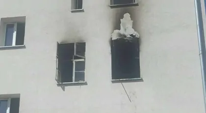 Pożar mieszkania na Płk. Dąbka