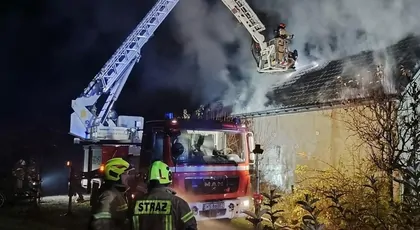Pożar w miejscowości Pruszynek