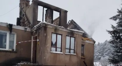 Pożar domu w Geniuszach