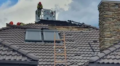 Pożar domu w miejscowości Gumna