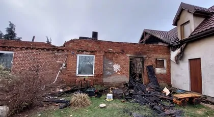 Pożar domu we wsi Oparczyska