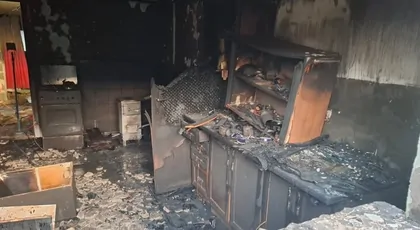 Pożar w miejscowości Grabek