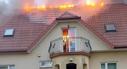 Pożar domu w Prawiednikach