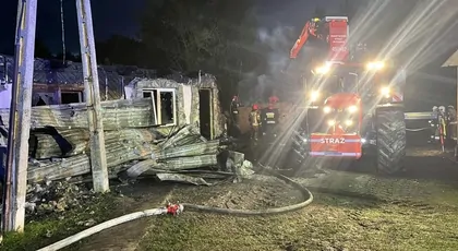 Pożar w miejscowości Stare Bystre - wsparcie dla Andrzeja