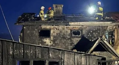 Pożar w miejscowości Nowe Bystre