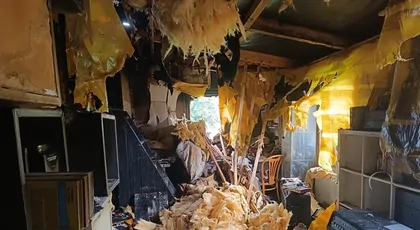 Pożar domu w Tatyni