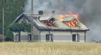 Pożar domu w miejscowości Umienino