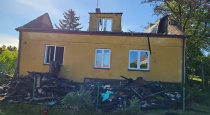 Pożar domu w miejscowości Siedliska