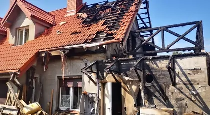 Pożar domu w Jerzmanowej