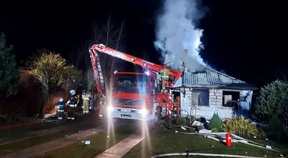 Wybuch gazu i pożar w Dobryniu Dużym