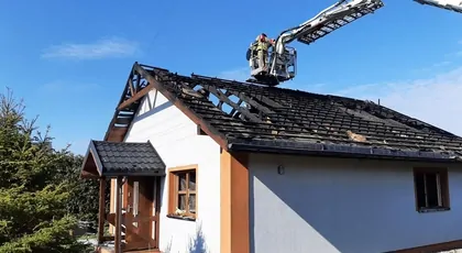 Pożar domu w Skrzyszowie