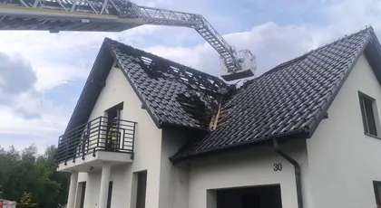 Pożar w miejscowości Kaniów