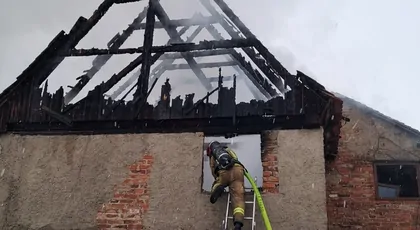 Pożar w miejscowości Bierna