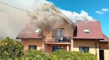 Pożar domu w Radomicach