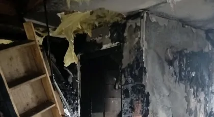 Pożar domu w Biskupinie