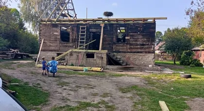 Pożar domu w Topolanach