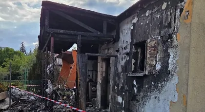 Pożar domu w Kobylcu