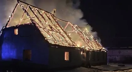 Pożar domu w Wytownie