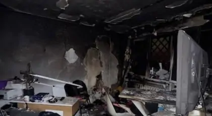 Pożar mieszkania na Saskiej Kępie