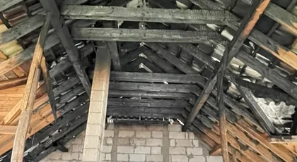 Pożar domu w Gruszce