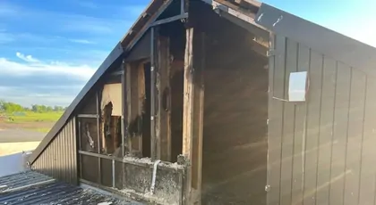 Pożar w miejscowości Bajerze