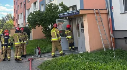 Pożar przy ul. Florecistów w Łodzi