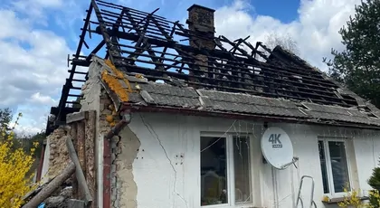 Pożar domu w Ortowicach