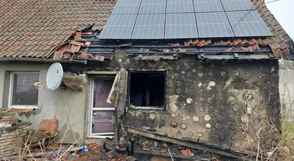 Pożar domu w Kątkach