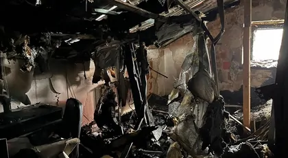 Pożar w miejscowości Rudze