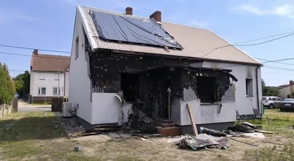 Pożar w miejscowości Kalina