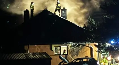 Pożar domu w Wielkim Komorsku