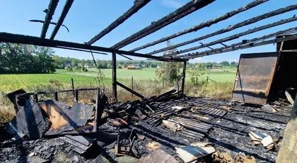 Pożar zakładu tapicerskiego w Krzyżowicach