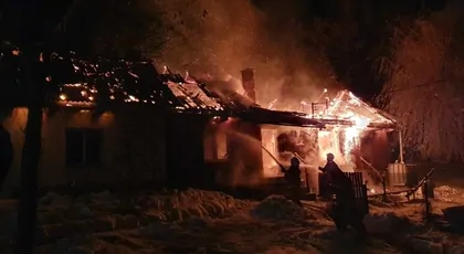 Pozar domu w Sobolowie