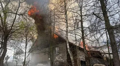 Pożar w miejscowości Nowe Rybie