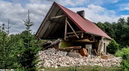 Wybuch gazu w miejscowości Wilcze