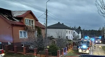 Pożar domu w Cwalinach Małych