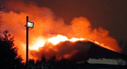 Ogromny pożar domu w Borównie