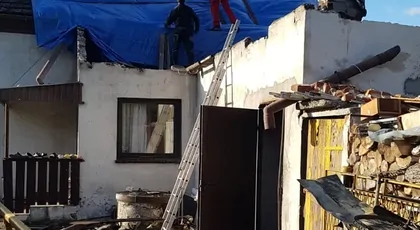 Pożar domu w Rudzie
