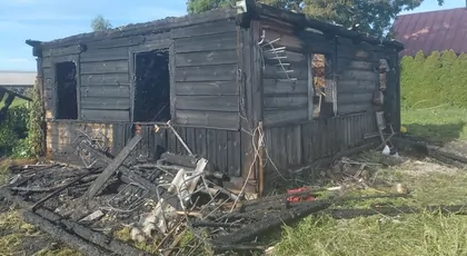 Pożar w miejscowości Rupin