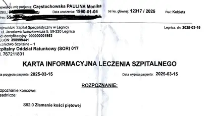 Dalsze leczenie po wypadku