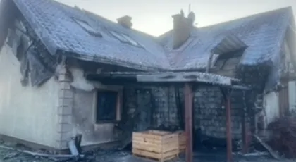 Pożar domu w Sierzchowie