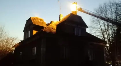 Pożar domu w Wadowicach