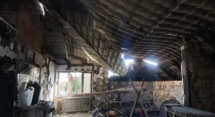 Pożar w miejscowości Cyców