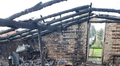 Pożar domu w Kleszczewie Kościerskim