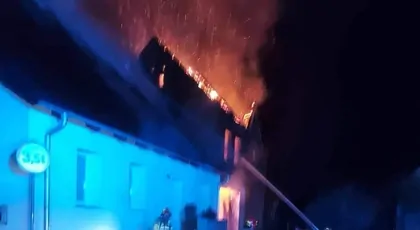 Pożar w miejscowości Bobrowice