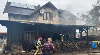 Pożar domu w miejscowości Grupa