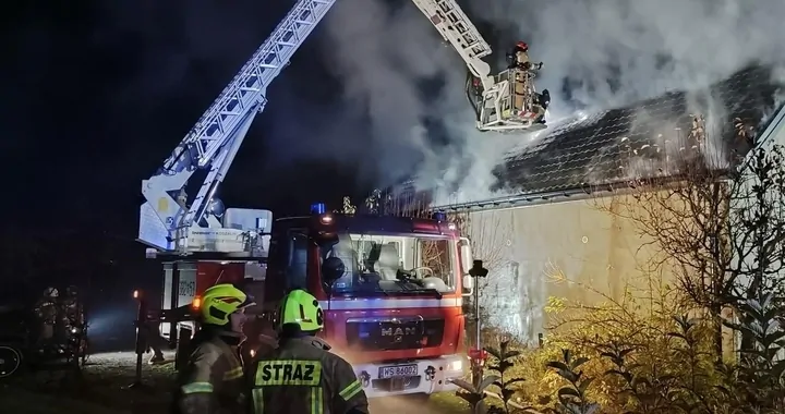 Pożar w miejscowości Pruszynek