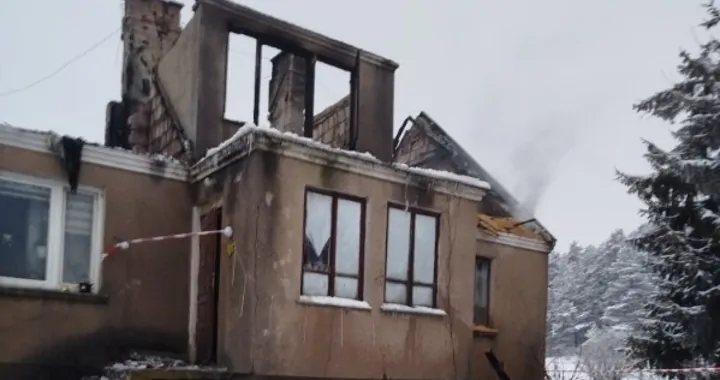 Pożar domu w Geniuszach