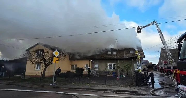 Pożar domu w wigilię