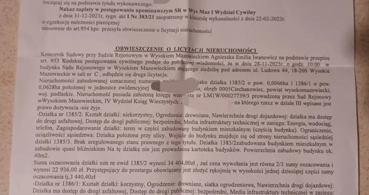 Uratuj 77 latkę przed eksmisją